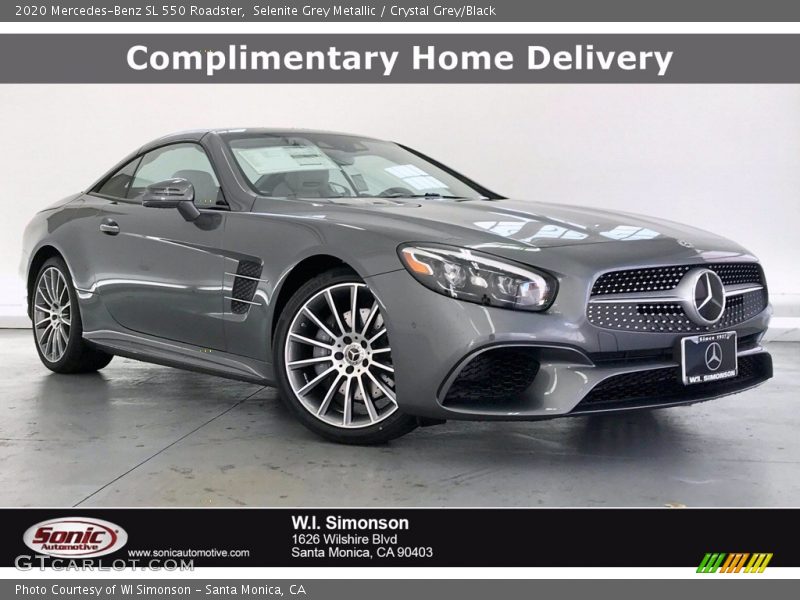 Selenite Grey Metallic / Crystal Grey/Black 2020 Mercedes-Benz SL 550 Roadster