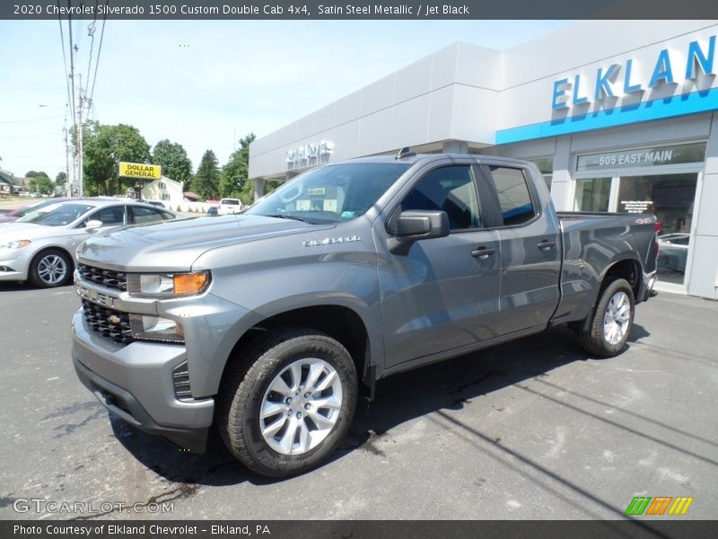 Satin Steel Metallic / Jet Black 2020 Chevrolet Silverado 1500 Custom Double Cab 4x4