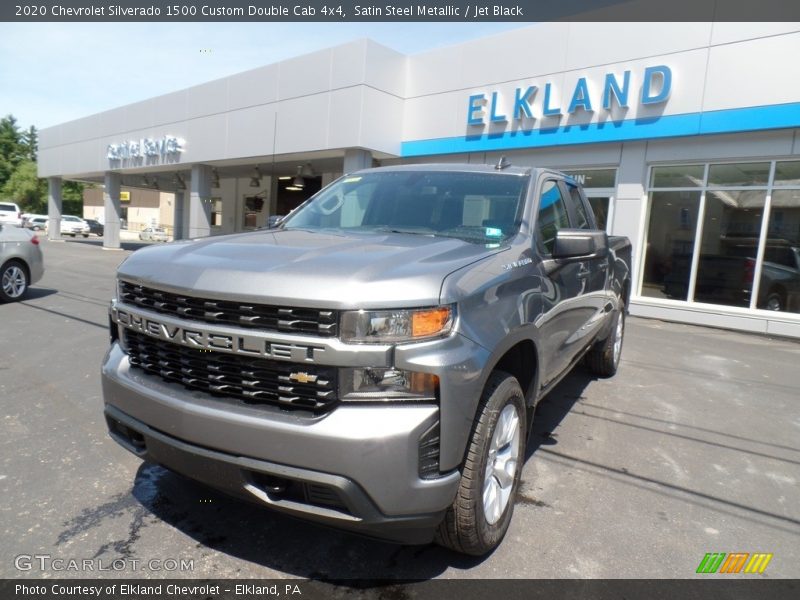 Satin Steel Metallic / Jet Black 2020 Chevrolet Silverado 1500 Custom Double Cab 4x4
