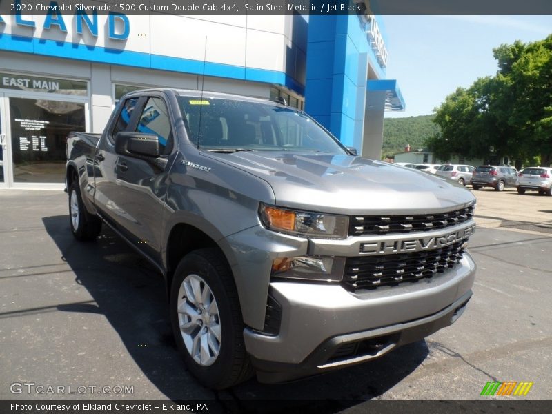 Satin Steel Metallic / Jet Black 2020 Chevrolet Silverado 1500 Custom Double Cab 4x4