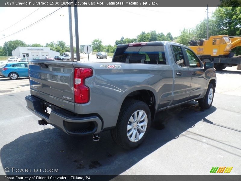 Satin Steel Metallic / Jet Black 2020 Chevrolet Silverado 1500 Custom Double Cab 4x4