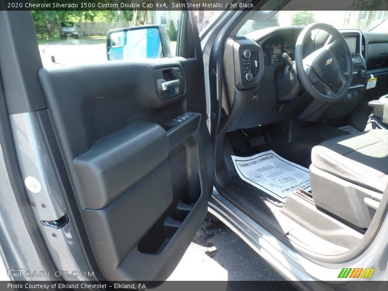 Satin Steel Metallic / Jet Black 2020 Chevrolet Silverado 1500 Custom Double Cab 4x4