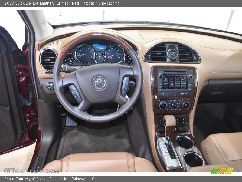 Crimson Red Tintcoat / Choccachino 2017 Buick Enclave Leather