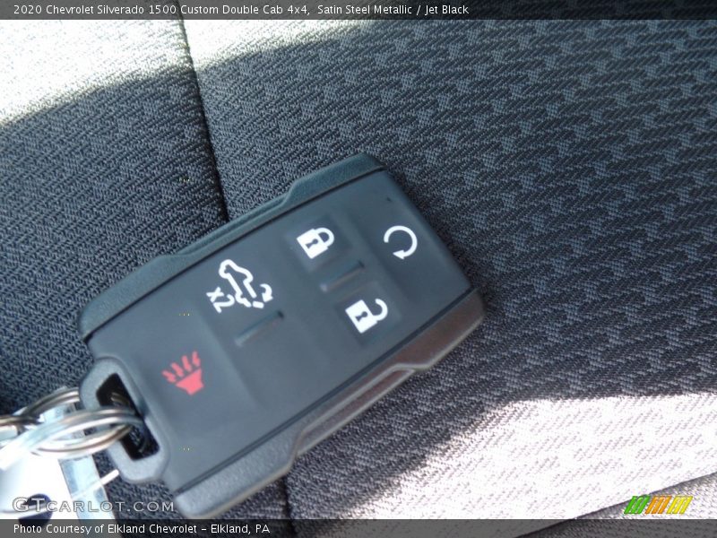 Satin Steel Metallic / Jet Black 2020 Chevrolet Silverado 1500 Custom Double Cab 4x4