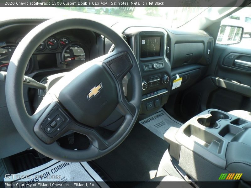 Satin Steel Metallic / Jet Black 2020 Chevrolet Silverado 1500 Custom Double Cab 4x4