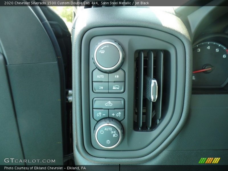 Satin Steel Metallic / Jet Black 2020 Chevrolet Silverado 1500 Custom Double Cab 4x4