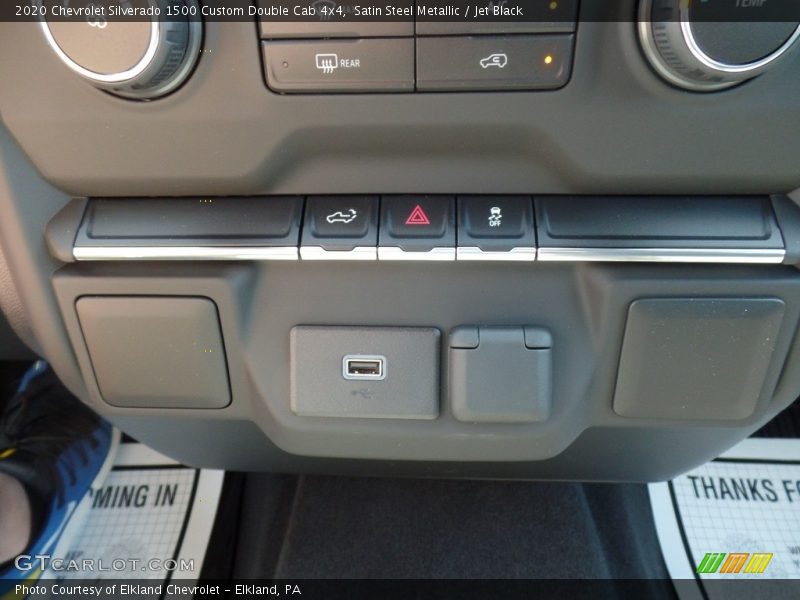 Satin Steel Metallic / Jet Black 2020 Chevrolet Silverado 1500 Custom Double Cab 4x4