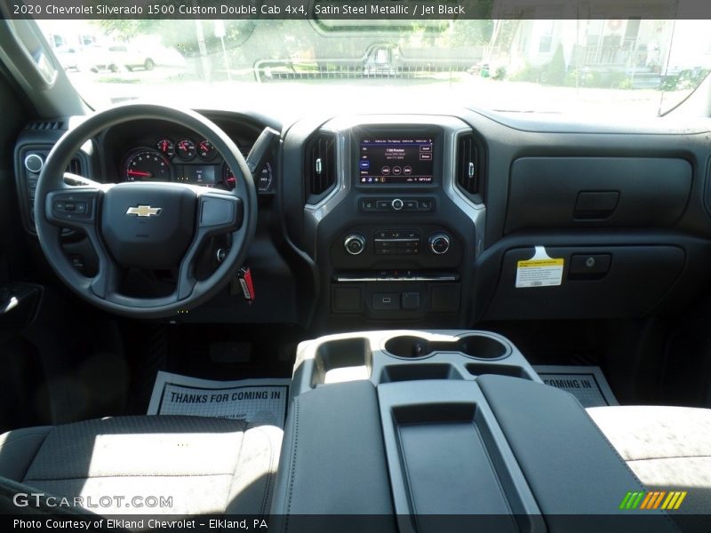 Satin Steel Metallic / Jet Black 2020 Chevrolet Silverado 1500 Custom Double Cab 4x4