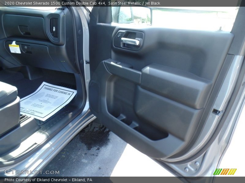Satin Steel Metallic / Jet Black 2020 Chevrolet Silverado 1500 Custom Double Cab 4x4