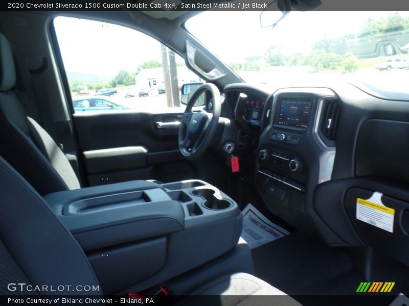 Satin Steel Metallic / Jet Black 2020 Chevrolet Silverado 1500 Custom Double Cab 4x4