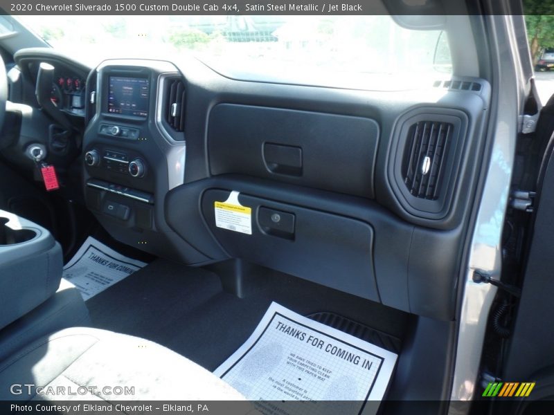 Satin Steel Metallic / Jet Black 2020 Chevrolet Silverado 1500 Custom Double Cab 4x4
