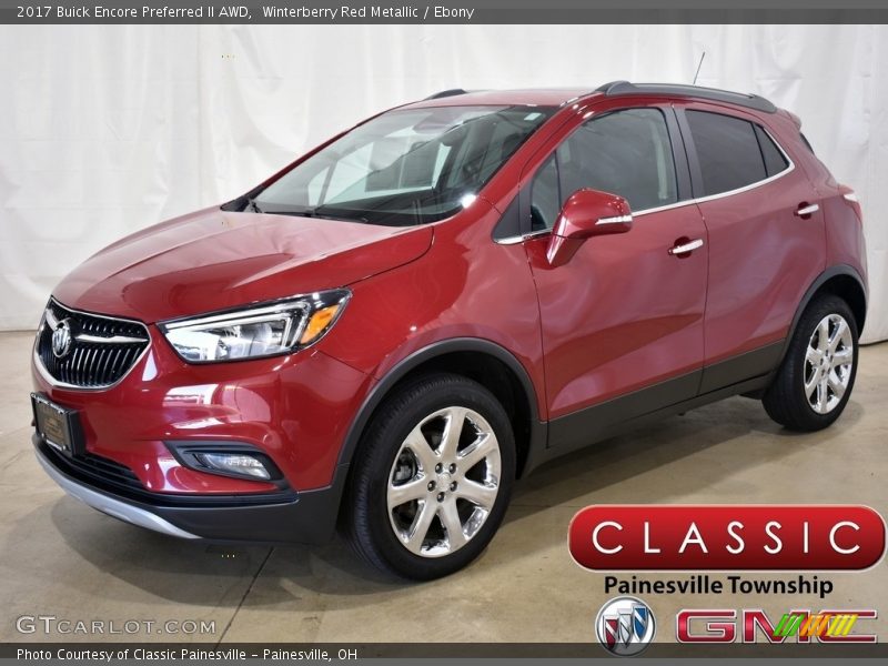 Winterberry Red Metallic / Ebony 2017 Buick Encore Preferred II AWD