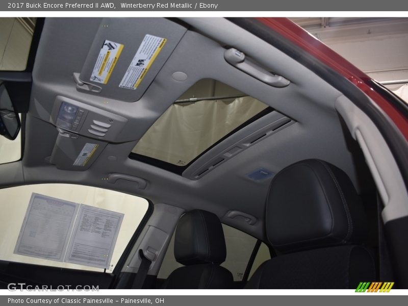 Winterberry Red Metallic / Ebony 2017 Buick Encore Preferred II AWD