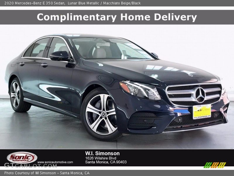 Lunar Blue Metallic / Macchiato Beige/Black 2020 Mercedes-Benz E 350 Sedan