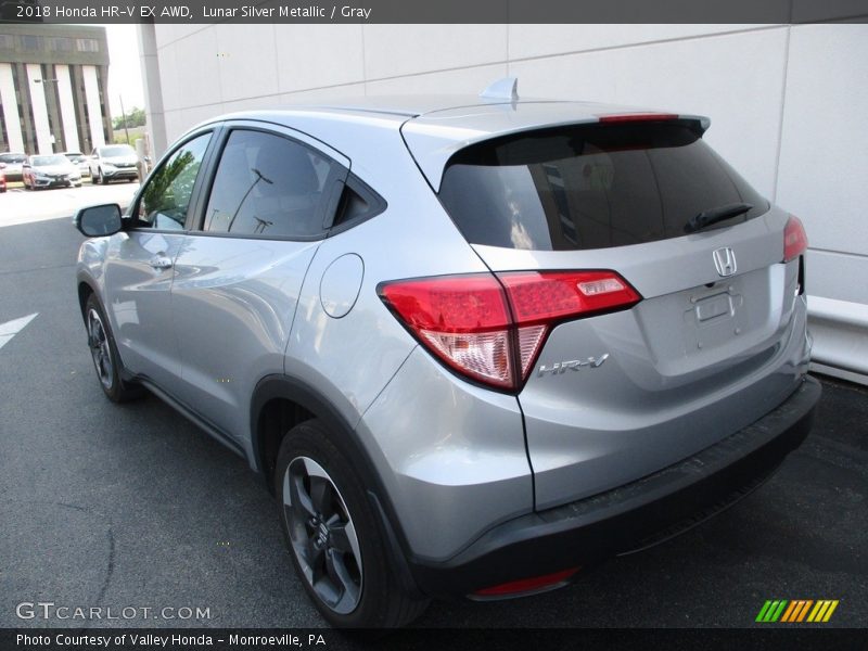 Lunar Silver Metallic / Gray 2018 Honda HR-V EX AWD