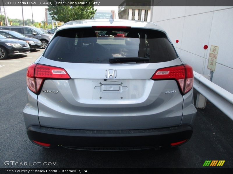 Lunar Silver Metallic / Gray 2018 Honda HR-V EX AWD