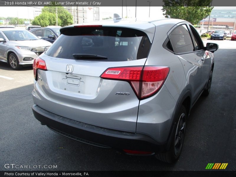 Lunar Silver Metallic / Gray 2018 Honda HR-V EX AWD