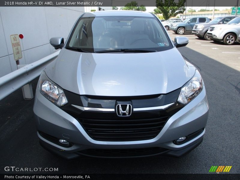Lunar Silver Metallic / Gray 2018 Honda HR-V EX AWD