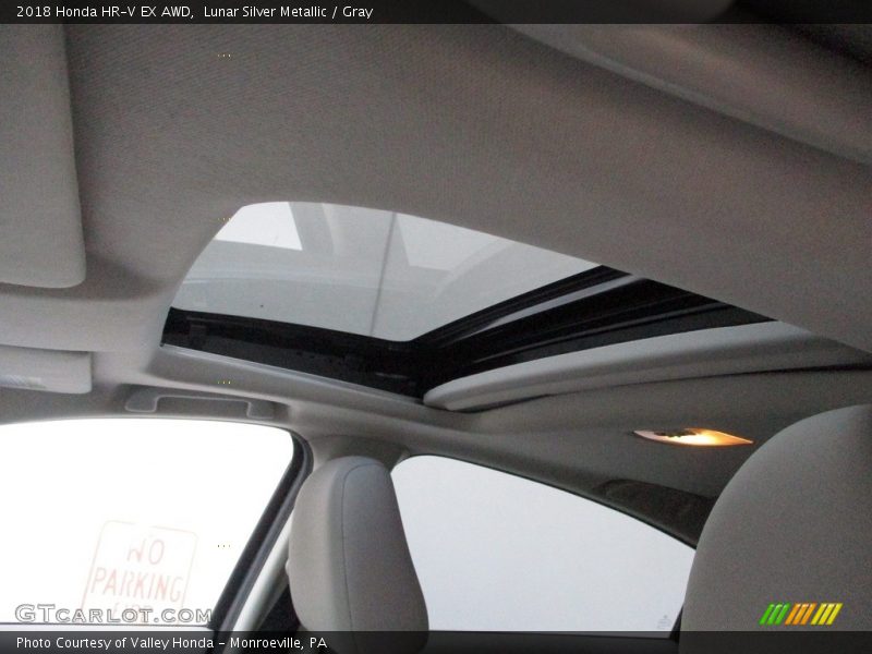 Lunar Silver Metallic / Gray 2018 Honda HR-V EX AWD
