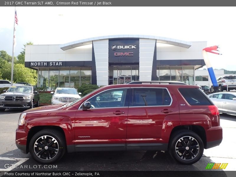 Crimson Red Tintcoat / Jet Black 2017 GMC Terrain SLT AWD