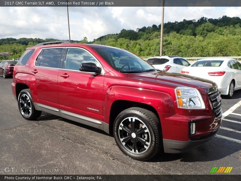 Crimson Red Tintcoat / Jet Black 2017 GMC Terrain SLT AWD
