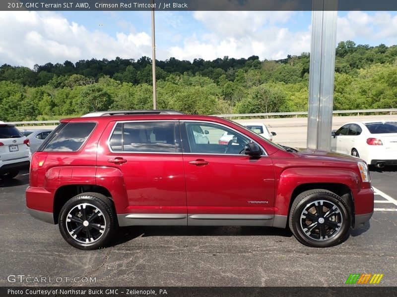 Crimson Red Tintcoat / Jet Black 2017 GMC Terrain SLT AWD