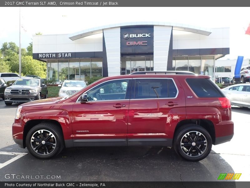 Crimson Red Tintcoat / Jet Black 2017 GMC Terrain SLT AWD