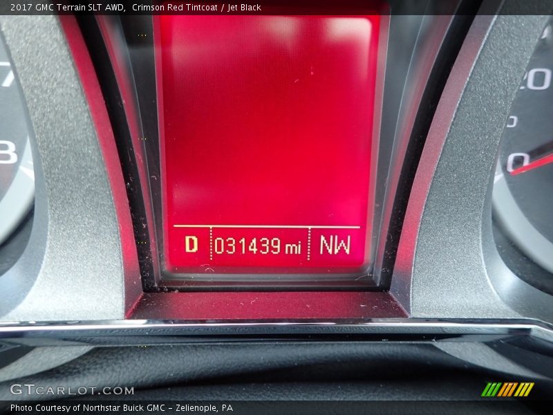 Crimson Red Tintcoat / Jet Black 2017 GMC Terrain SLT AWD