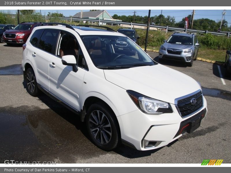 Crystal White Pearl / Brown 2018 Subaru Forester 2.0XT Touring