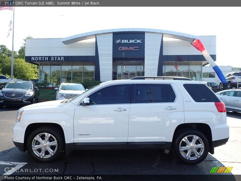 Summit White / Jet Black 2017 GMC Terrain SLE AWD