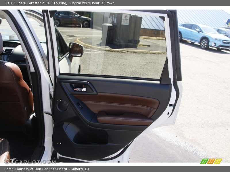Crystal White Pearl / Brown 2018 Subaru Forester 2.0XT Touring