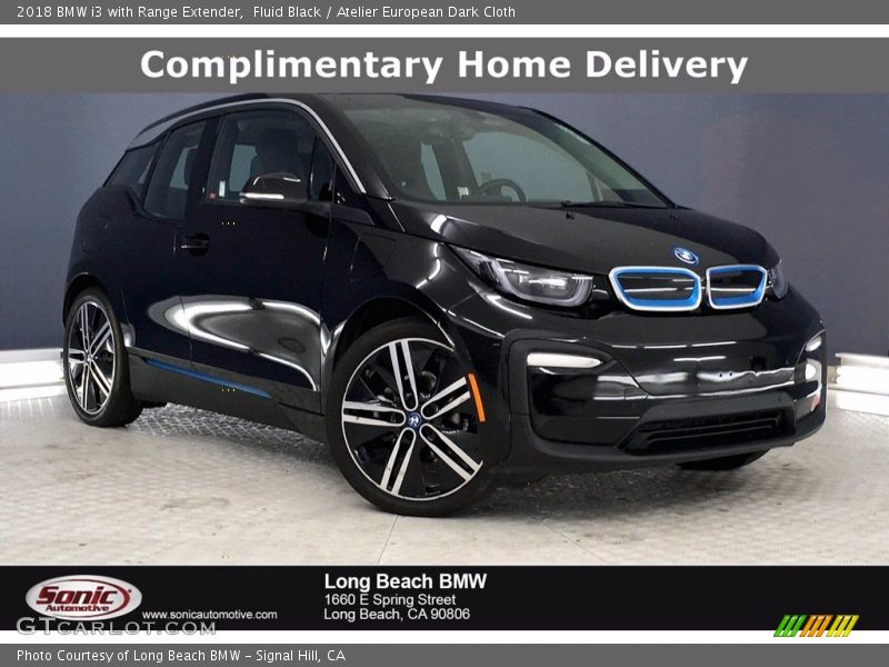 Fluid Black / Atelier European Dark Cloth 2018 BMW i3 with Range Extender