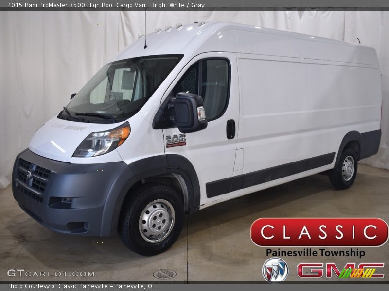 Bright White / Gray 2015 Ram ProMaster 3500 High Roof Cargo Van
