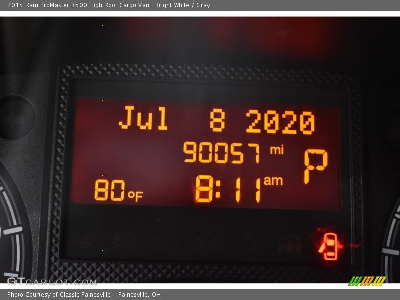 Bright White / Gray 2015 Ram ProMaster 3500 High Roof Cargo Van