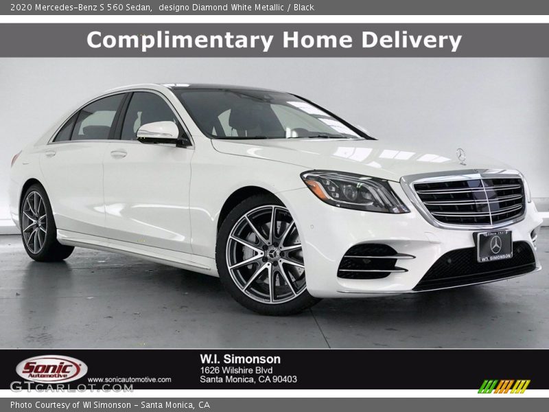 designo Diamond White Metallic / Black 2020 Mercedes-Benz S 560 Sedan