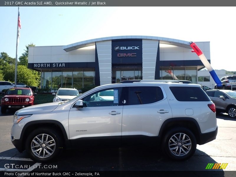 Quicksilver Metallic / Jet Black 2017 GMC Acadia SLE AWD