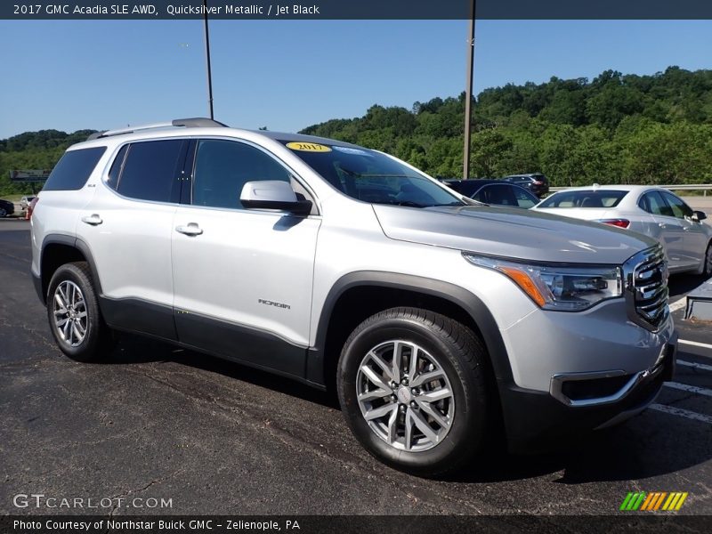 Quicksilver Metallic / Jet Black 2017 GMC Acadia SLE AWD