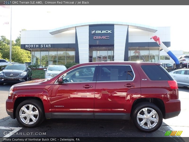 Crimson Red Tintcoat / Jet Black 2017 GMC Terrain SLE AWD