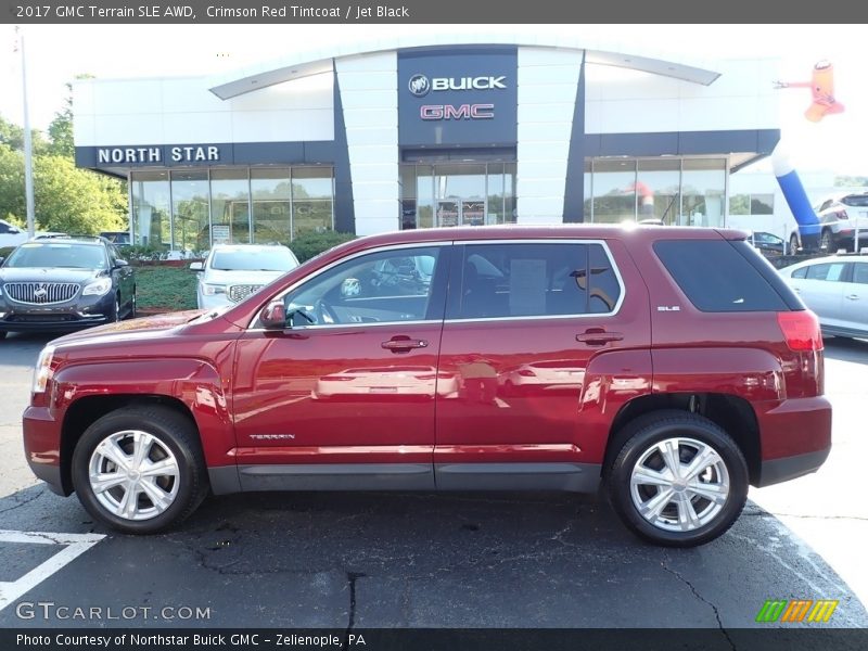 Crimson Red Tintcoat / Jet Black 2017 GMC Terrain SLE AWD