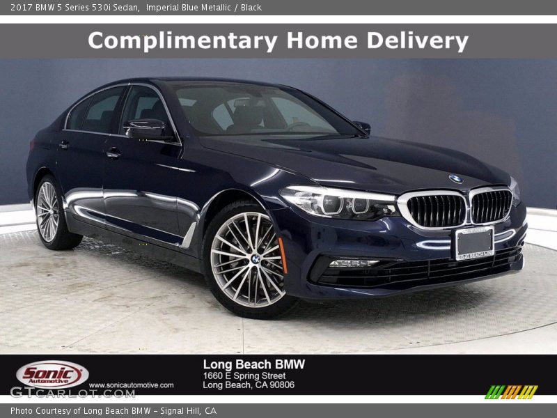 Imperial Blue Metallic / Black 2017 BMW 5 Series 530i Sedan