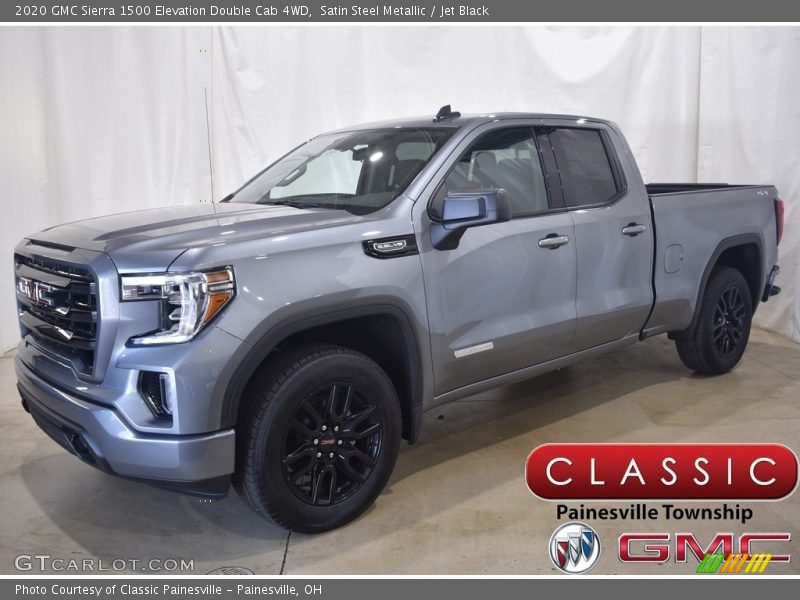 Satin Steel Metallic / Jet Black 2020 GMC Sierra 1500 Elevation Double Cab 4WD