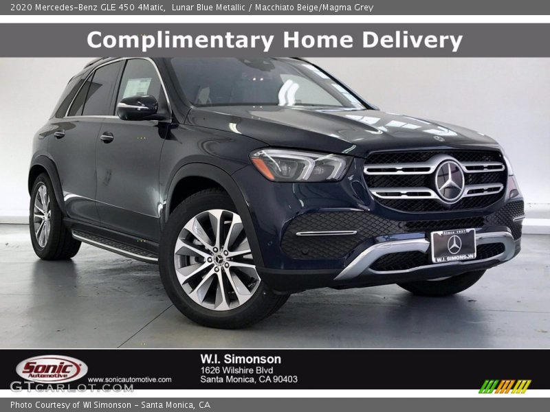 Lunar Blue Metallic / Macchiato Beige/Magma Grey 2020 Mercedes-Benz GLE 450 4Matic