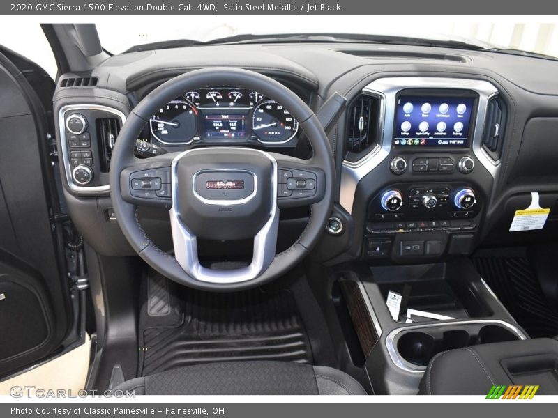 Satin Steel Metallic / Jet Black 2020 GMC Sierra 1500 Elevation Double Cab 4WD