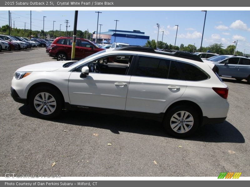 Crystal White Pearl / Slate Black 2015 Subaru Outback 2.5i