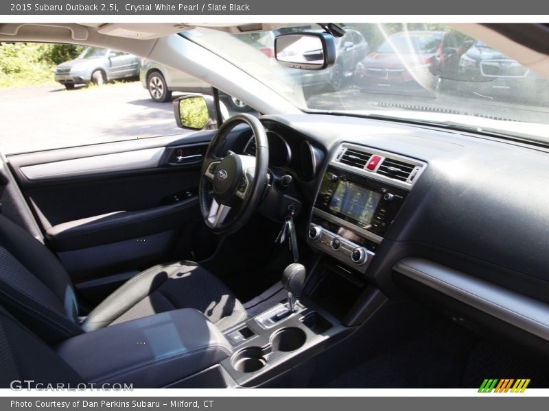 Crystal White Pearl / Slate Black 2015 Subaru Outback 2.5i