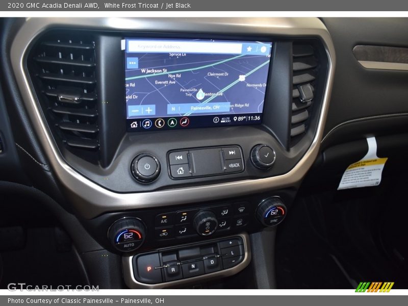 White Frost Tricoat / Jet Black 2020 GMC Acadia Denali AWD