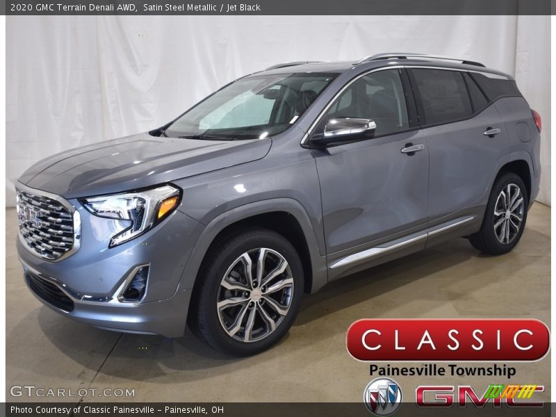 Satin Steel Metallic / Jet Black 2020 GMC Terrain Denali AWD