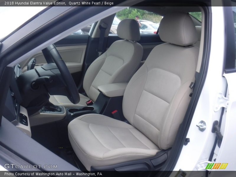 Quartz White Pearl / Beige 2018 Hyundai Elantra Value Edition