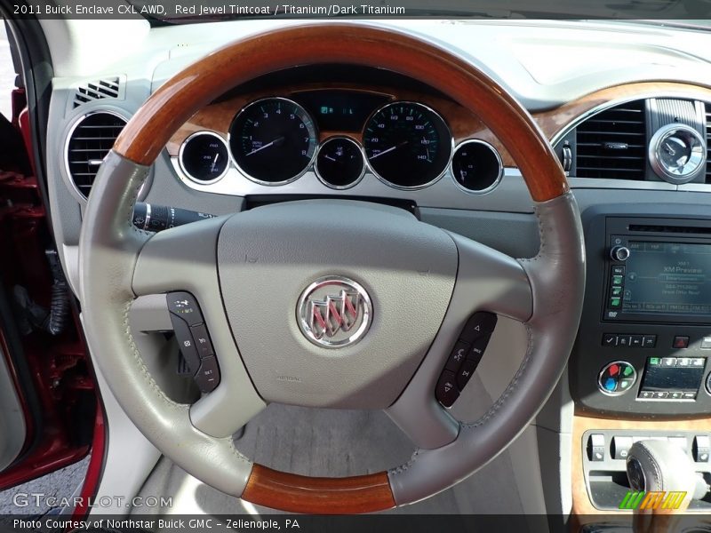 Red Jewel Tintcoat / Titanium/Dark Titanium 2011 Buick Enclave CXL AWD