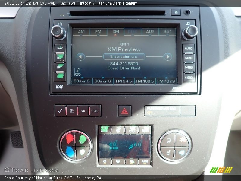 Red Jewel Tintcoat / Titanium/Dark Titanium 2011 Buick Enclave CXL AWD